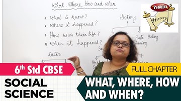 WHAT, WHERE, HOW AND WHEN? full lesson | Social studies | Class 6 | CBSE Syllabus