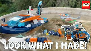Dingy Floats! | LEGO City 60376 Arctic Snowmobile & 60377 Explorer