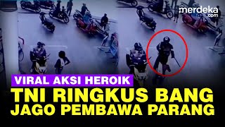 Aksi Heroik TNI Lumpuhkan Bang Jago Saat Ancam Pelanggan SPBU Sambil Pamer Parang