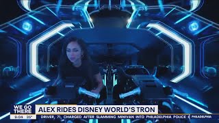 FOX 29's Alex Holley goes for a ride on Disney World's Tron