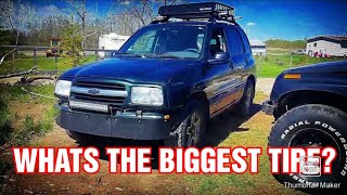 CHEVY TRACKER - WHATS THE BIGGEST TIRE?!?