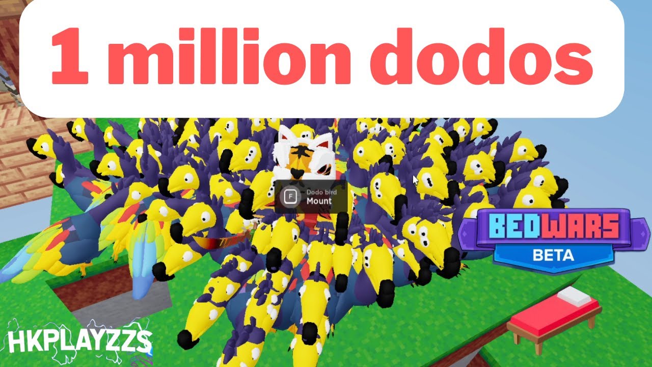 Roblox bedwars but I spawned 1 million dodos How to spawn dodos in