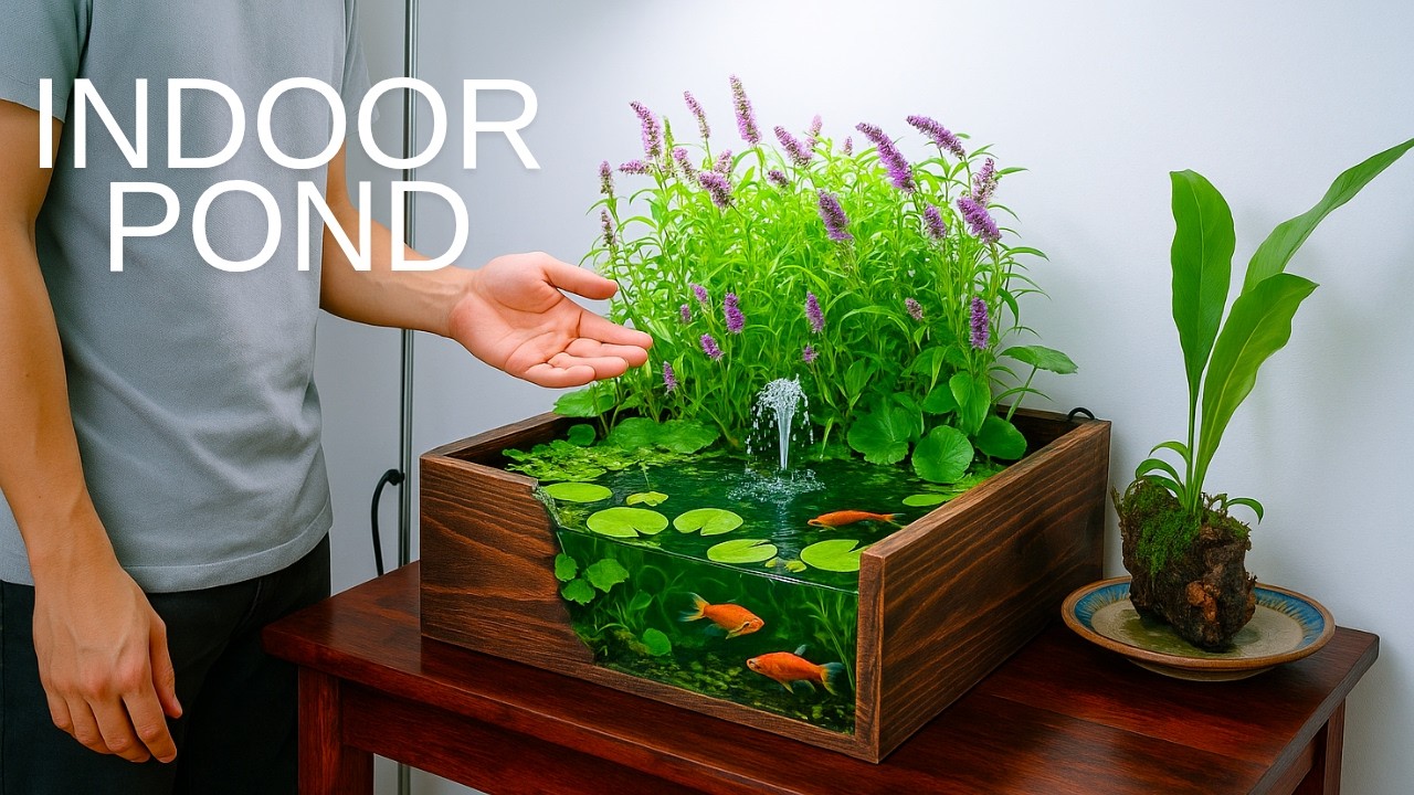 I made a tabletop Mini Pond for tiny fish, here's How! 