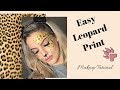 Gold glitter leopard print face paint / makeup tutorial