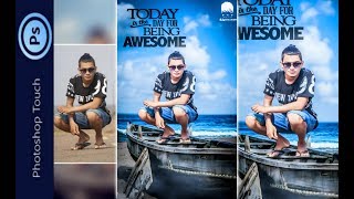 Photo manipulation and background changing On the boat IN PS TOUCH Picsart EDITING BY S A CREATION screenshot 4