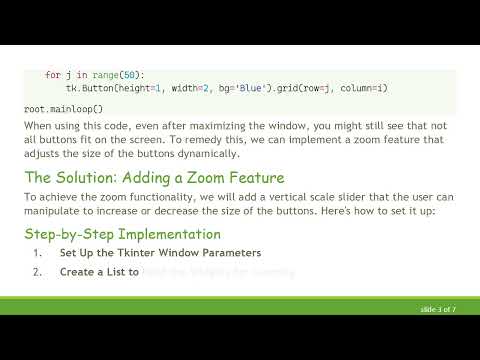 How to Zoom In Widgets in Python's Tkinter