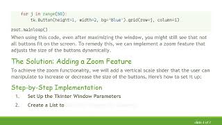 How to Zoom In Widgets in Python's Tkinter