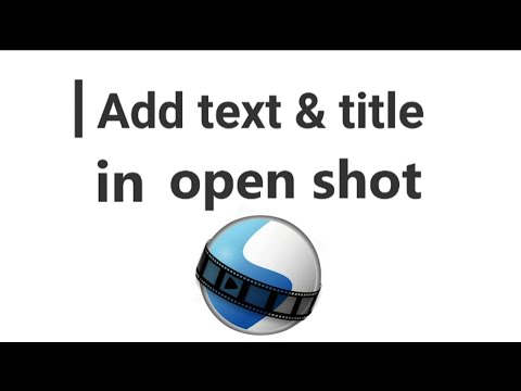 How to add text and titlle in open shot with animation.