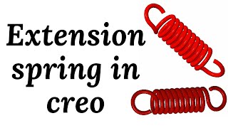 How to create extension spring in creo | creo modeling tutorial