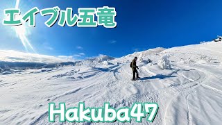 【2023-24】エイブル五竜、Hakuba47 バラエティーに富んだコースで天気も良く最高の１日！ 2024.02.08