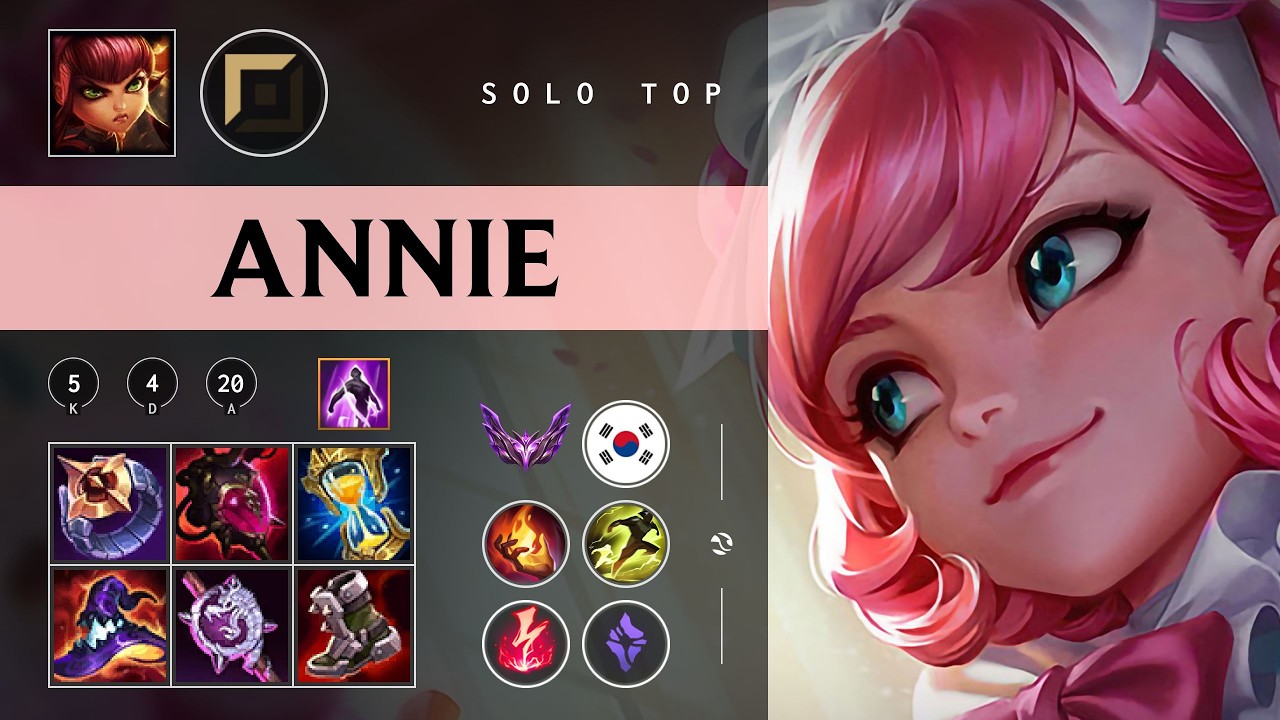 Annie Top vs Gnar - KR Master Patch 26.04