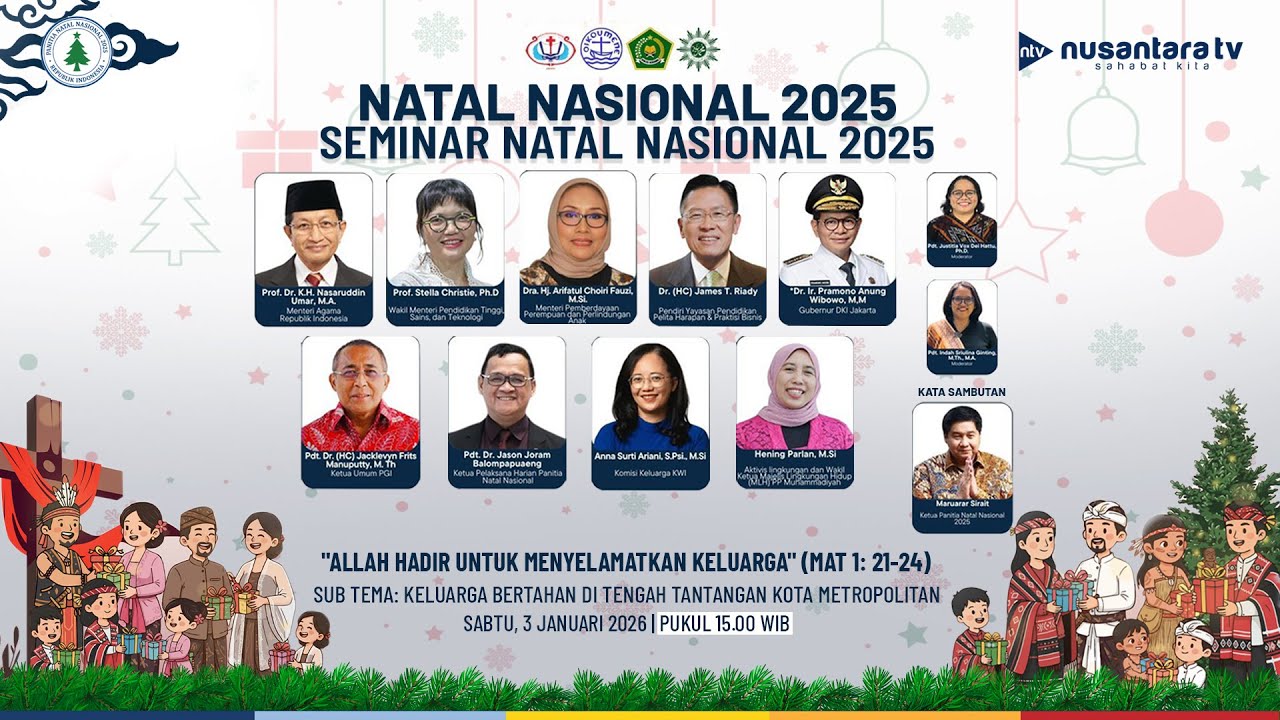 [LIVE] Seminar Natal Nasional 2025 - Allah Hadir untuk Menyelamatkan Keluarga (Mat 1: 21-24) | NTV