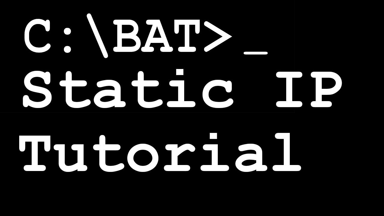  Update Static IP Address Batch Scripting