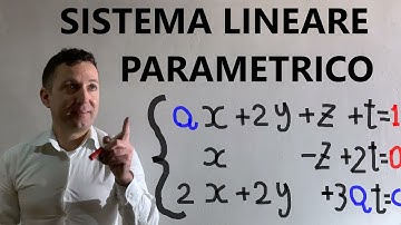 Sistema lineare con parametro e applicazione del teorema di Rouché Capelli. Algebra lineare. Esempio