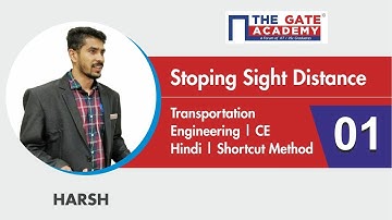 Stopping Sight Distance - 01 (Hindi) | Transportation Engineering | Civil Engineering