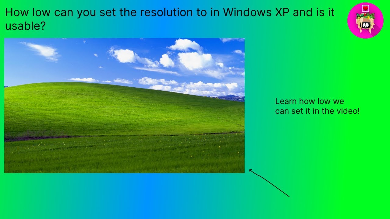 How low can we make Windows XP's resolution and is it usable? - YouTube