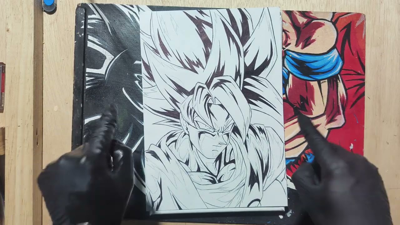 Dibujando a Goku Ssj God Blue Extreme💚 de Dragón Ball Legends ✨