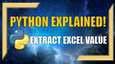 Extracting Individual Excel Values Using Python!!