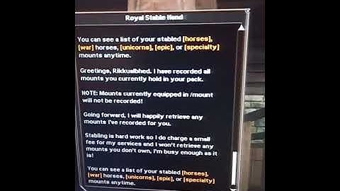 Dark Age of Camelot: How to Save, Keep, and Change the Unique Horses You Have Earned