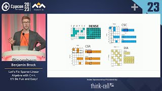 Lightning Talk: Let's Fix Sparse Linear Algebra with C  . It'll Be Fun and Easy! - Benjamin Brock