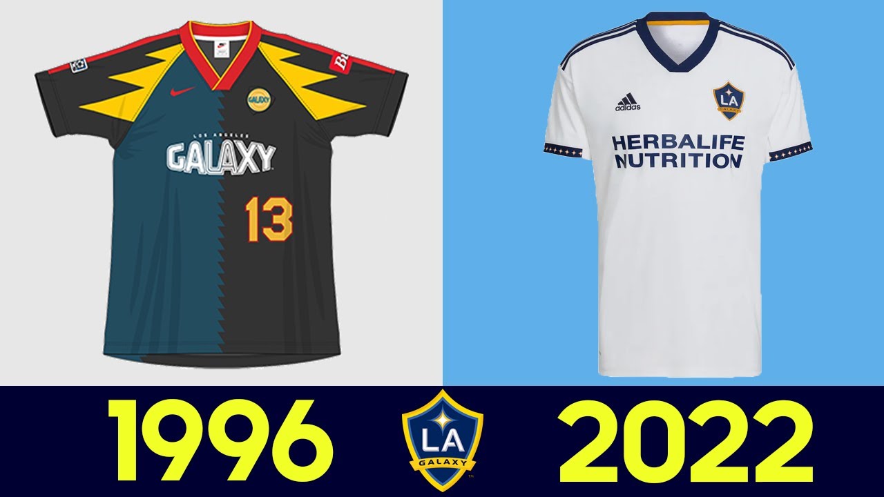 The Evolution of LA Galaxy Kit 2022/23  All Los Angeles Galaxy Jerseys in  History 22-23 (2022) 