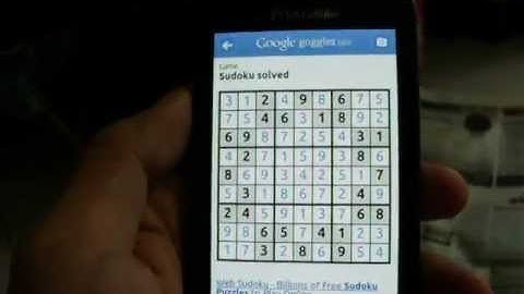 Solve Sudoku puzzle using Google Goggles
