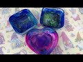 Resin demolding with extra resin  resin petri dish  resin and alcohol ink