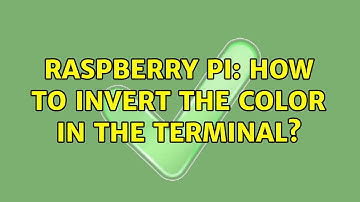 Raspberry Pi: How to invert the color in the terminal?