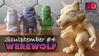3D Printed Werewolf in Nomad Sculpt