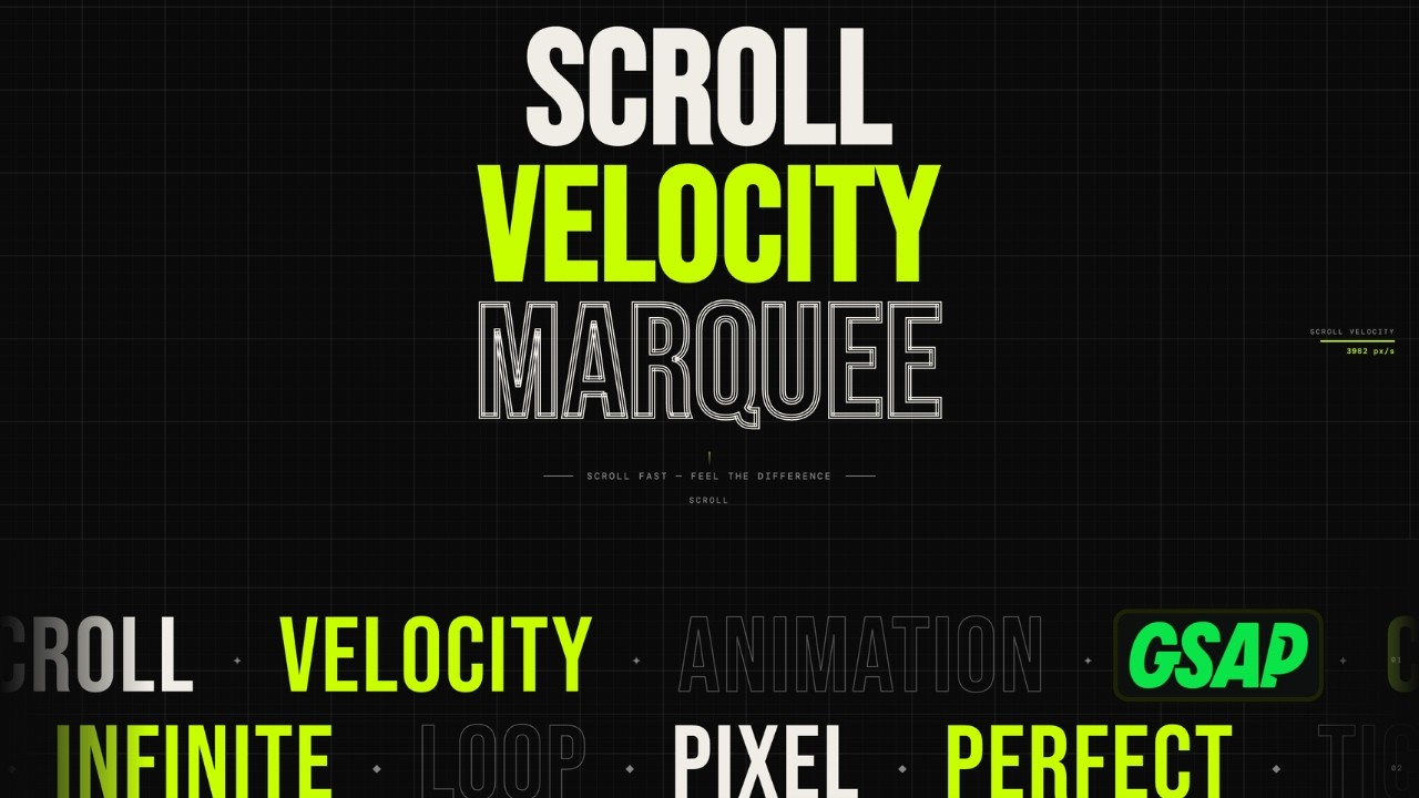 Scroll Faster, Animation Faster — Velocity Text Effects - YouTube