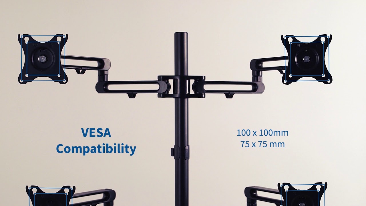 STAND-V104Y Quad monitor desk mount by VIVO