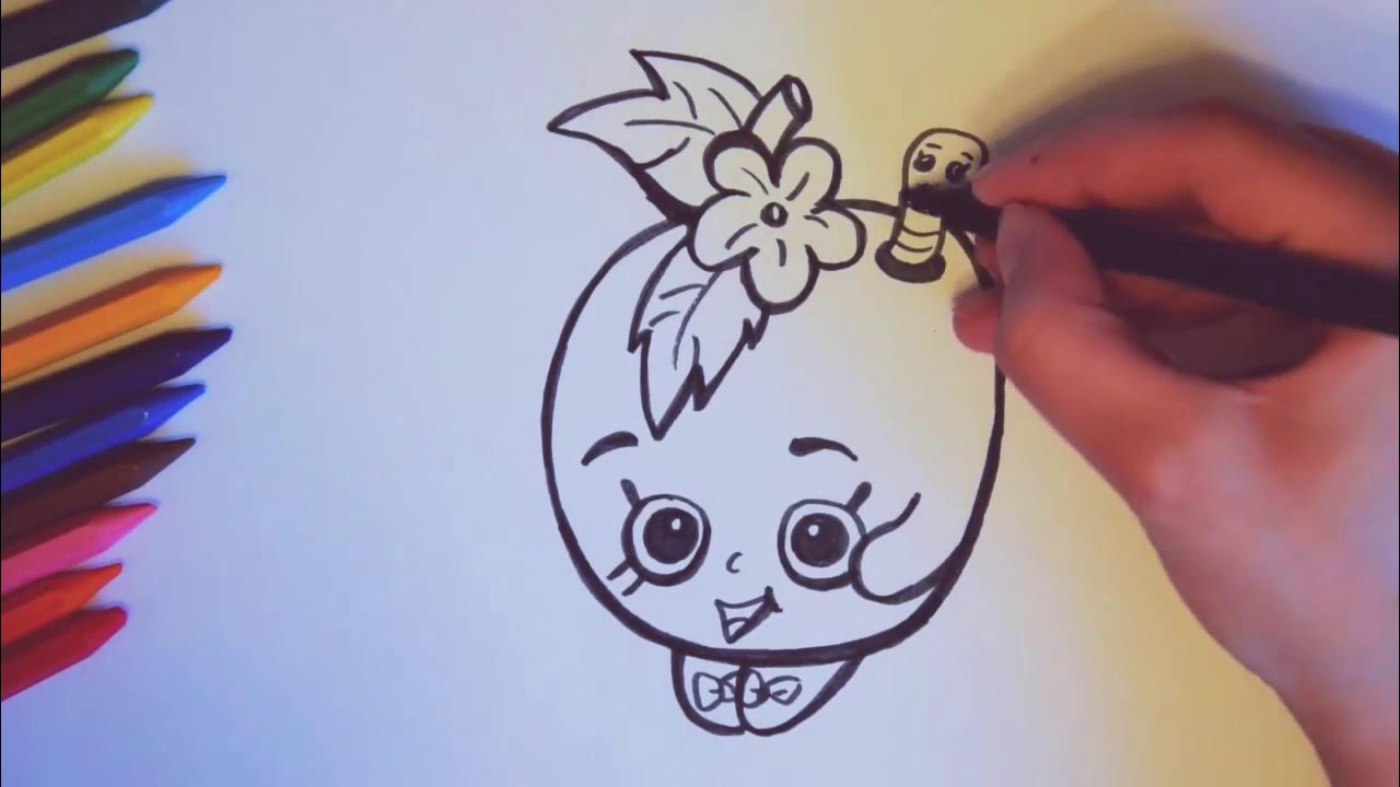 Как нарисовать шопкинс SHOPKINS яблоко - YouTube