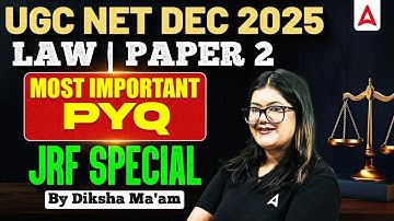 UGC NET Law Marathon Class | UGC NET Law Previous Year Questions By Diksha Ma