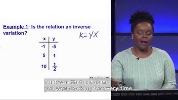 Welcome to Algebra I: Representing an Inverse Variation Algebraically (Accessible Preview)