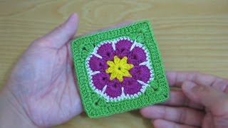 Crochet || Tutorial Merajut Granny Square - African Flower