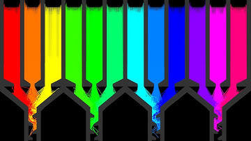 The Rainbow 25 Legs Eliminations Marble Race in Algodoo