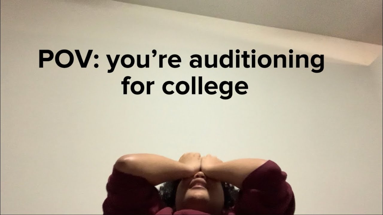 Dying while auditioning for college(SEND HELP)
