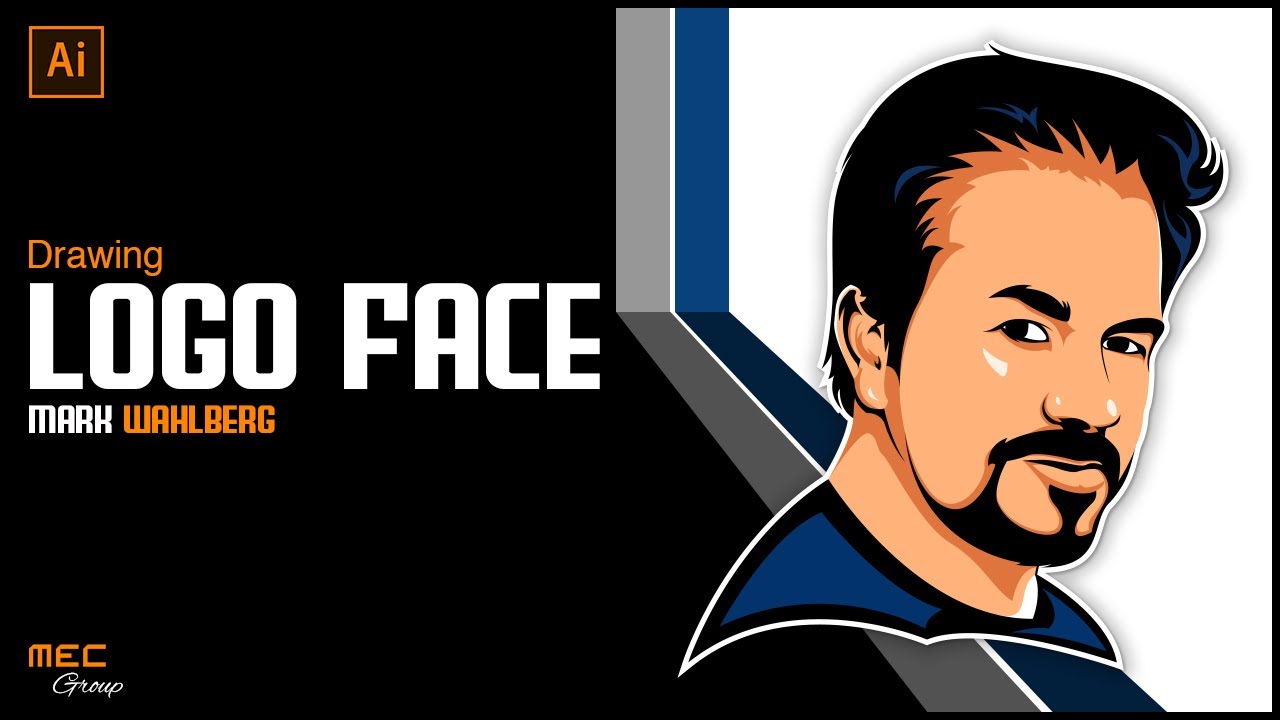 Mark Wahlberg Vector Face Logo Adobe Illustrator Youtube
