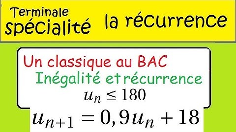 Term Spé Maths Récurrence et suites La classique au BAC   l