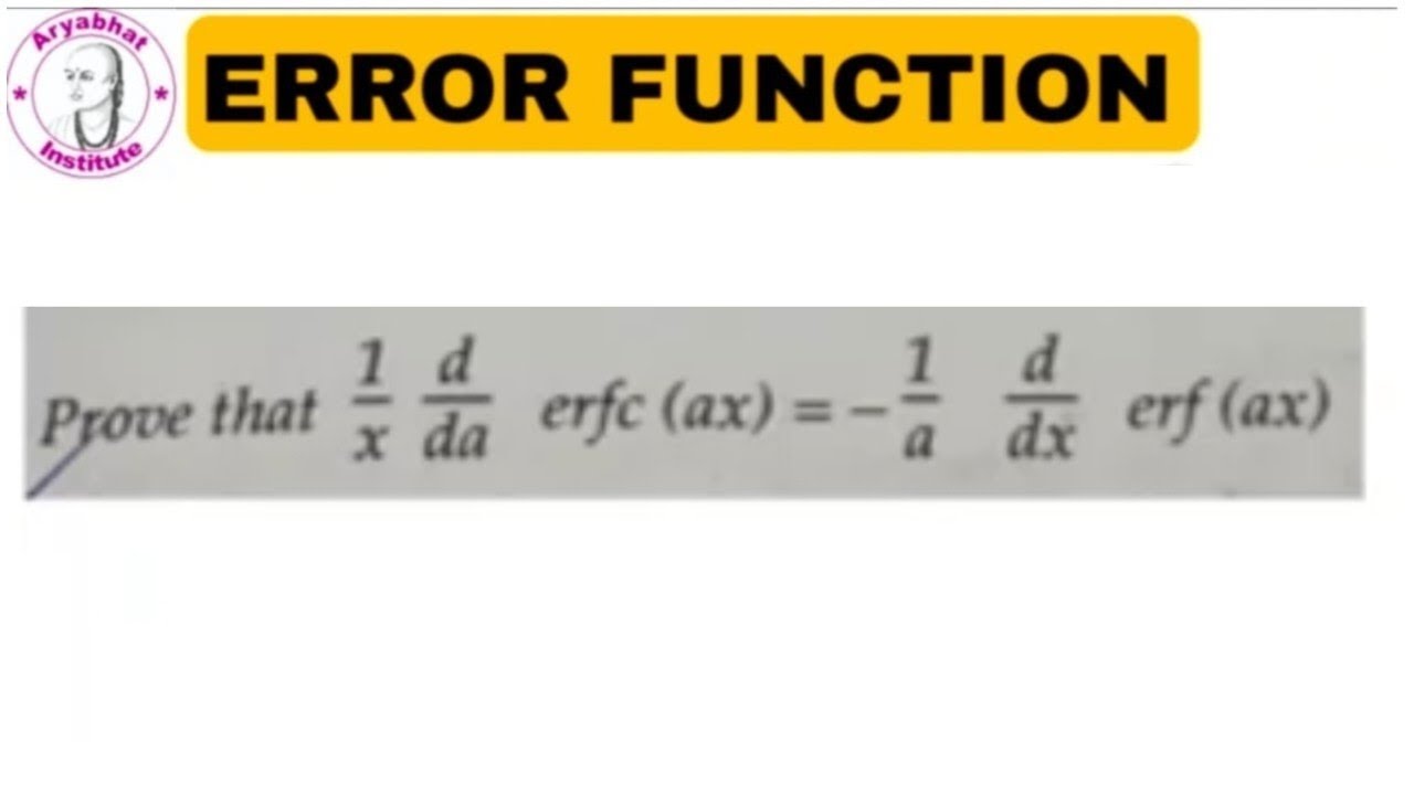 Error Function | Engineering Maths-2 | Problem 4 | SPPU - YouTube