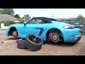 Porsche Spyder Wheels-Off Wash