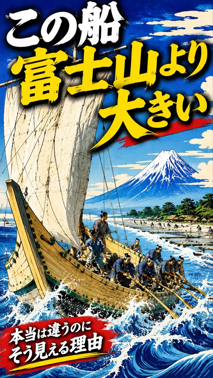Why is this ship bigger than Mt. Fuji? [Tokaido Ejiri Tago-no-ura