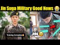 Suga military training complete  jin award best soldier in military  jin suga update bts