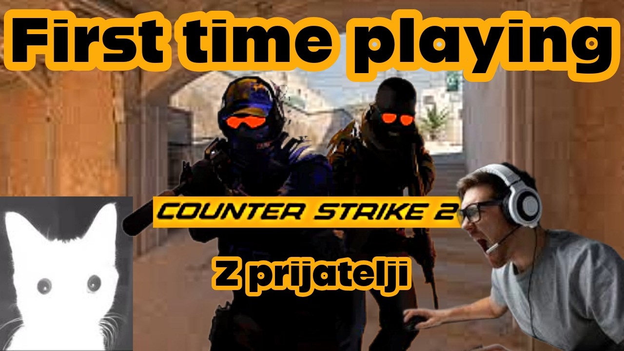 Prvič igram COUNTER STRIKE 2 - 5 stack z prijatelji (cela igra) - YouTube