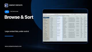 Browse & Sort Large Contact Lists | Compact Contacts for Mac News
