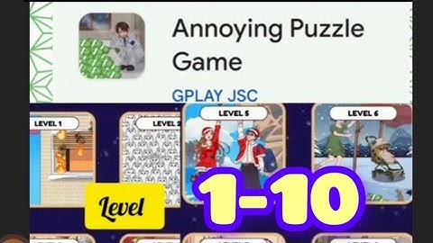 Annoying puzzle game level 1 2 3 4 5 6 7 8 9 10 gameplay  #games #braingames #funny