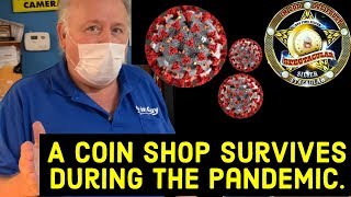 A coin shop survives during the pandemic.