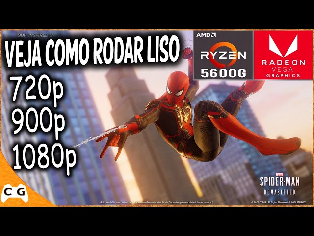 Spider-Man Remastered PC FRACO 4gb de RAM Intel Celeron Sem Placa de Vídeo  Teste 4 e 8gb Miranha PC 