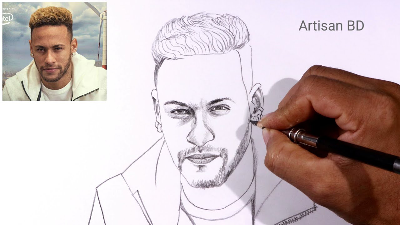 Neymar Junior Ballpoint Pen Drawing on Behance