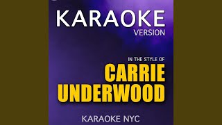 So Small (Originally Performed By Carrie Underwood) (Karaoke Piano Version)